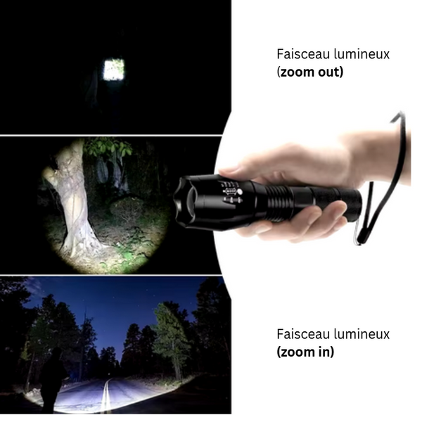 Lampe Ultra Puissante Rechargeable | 5 modes d'éclairage