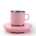  Tasse et sous-verre rose