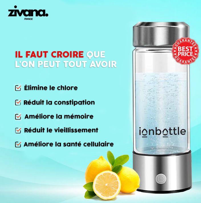 IonBottle - Bouteille d'eau à hydrogène portable